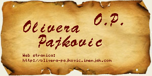 Olivera Pajković vizit kartica